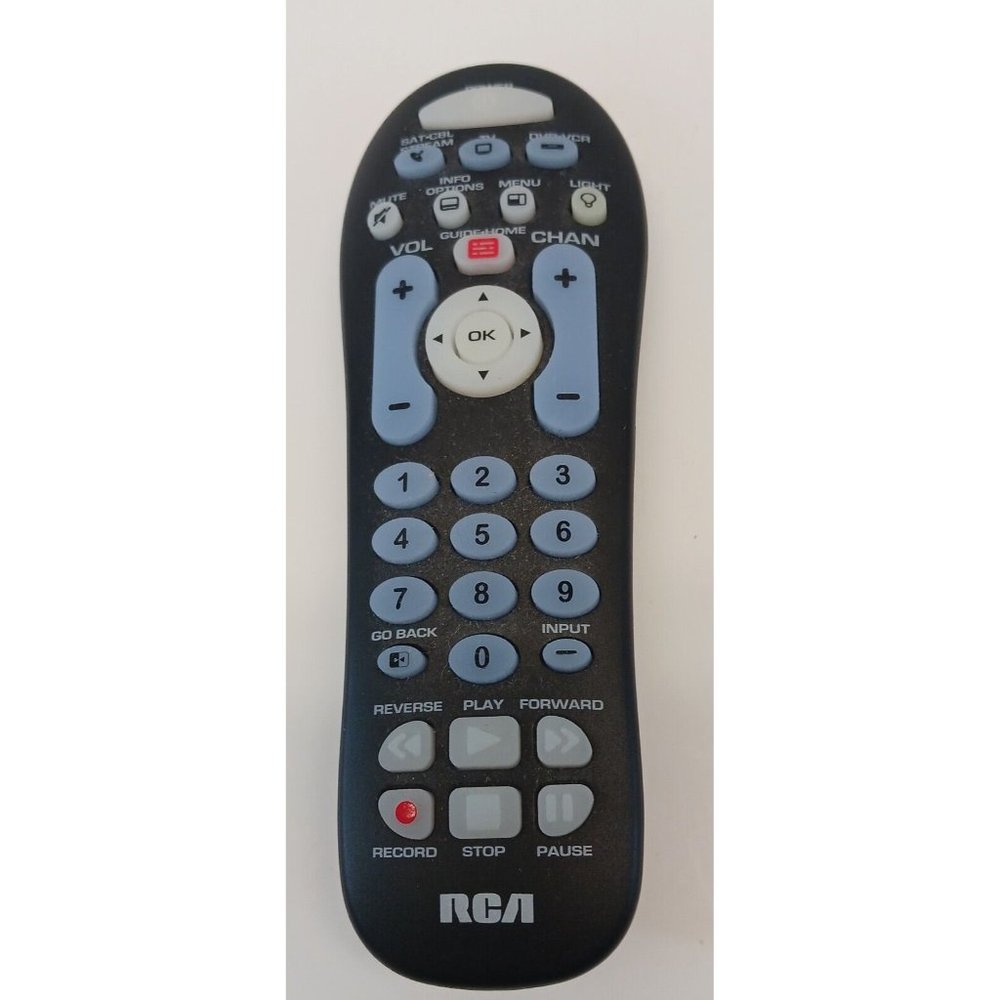 RCA 3- Device Universal Remote Control RC313BZ Big Buttons Simple Navigation GUC
